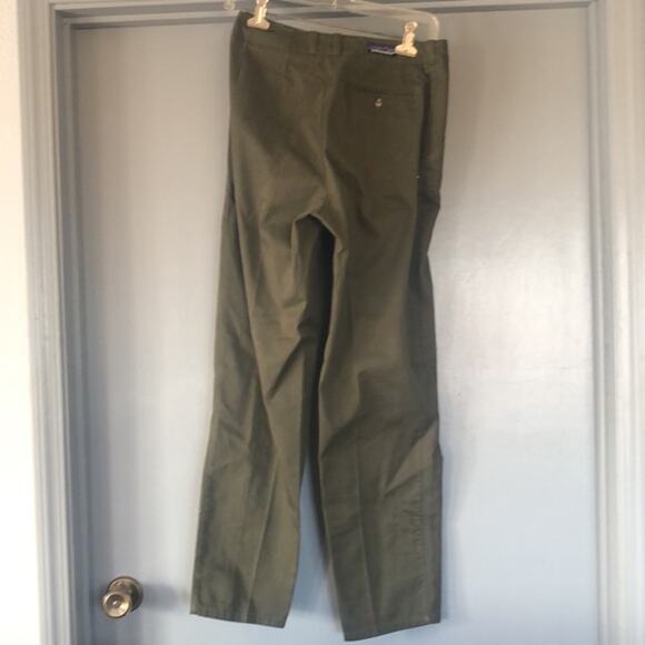 Vintage Patagonia DualSpun Green Pants Sz 10 Womens Sewn In Front Seam Pleats - Picture 2 of 7